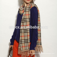 PK17ST046 traditional scottish cashmere scarf with tassels